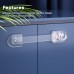 EUDEMON Childproof Transparent Refrigerator Lock, Safety French Fridge Door Lock, Freezer Lock, Invisible Cupboard Lock